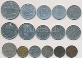 Vegyes: Német Birodalom / Weimari Köztársaság 1918. 5pf Fe + 1924D 5pf + NSZK 1957-1982. 1M (3x) + 1...