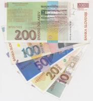 Szlovénia 1992. 10T + 20T + 50T + 100T + 1997. 200T T:I-,II,III
Slovenia 1992. 10 Tolarjev + 20 Tola...