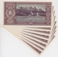 1945. 100P (8x) sorszámkövetők T:I- hajtatlanok, sarokkopások