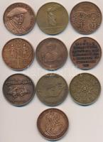 10db klf MÉE emlékérem, közte Veres Gábor (1955-) 2001. "MÉE Siófok - 31. Vándorgyűlés" Br...