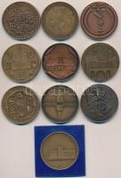 10db klf MÉE emlékérem, közte Lapis András (1942-) 1984. "MÉE Esztergom - A magyar pénzverés ke...