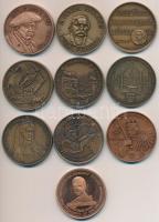 10db klf MÉE emlékérem, közte Csikszentmihályi Róbert (1940-) 1986. "Magyar Éremgyűjtők és numi...