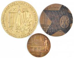 3db klf Csepel Művek emlékérem, közte 1977. "Csepel Vas- és Fémművek 1892-1977" Br emlékpl...
