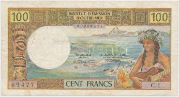 Tahiti 1969. 100Fr T:III Tahiti 1969. 100 Francs C:F