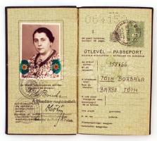 1938 Keményfedeles útlevél / Hard cover Hungarian passport