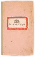 1915 Házbér fizetési könyvecske sok okmánybélyeggel