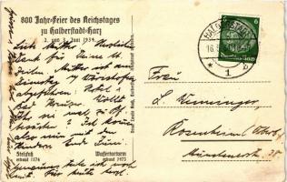 1934 - 800 Jahr-Feier des Reichstages der Halberstadt / city anniversary postcard 1934 - a Reichstag...