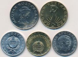 1990. 1Ft + 2Ft + 5Ft + 10Ft + 20Ft sor T:1-,2