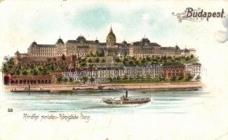 Budapest I. Királyi vár, litho (fa)