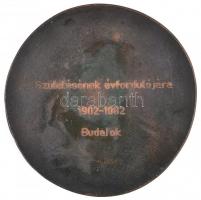 Kubászova Tamara (1939-) 1982. "Nagy Sándor emlékére" Br plakett (106-105mm) T:2