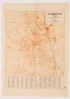 1942 Szombathely megyei város térképe kiegészítve Kámon község térképével. Kiadja: Nagy Lajos. M. kir. Honvéd Térképészeti Intézet. 50x70 cm Szép állapotban