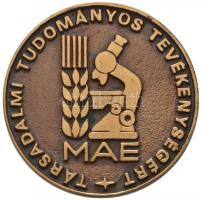DN "MAE - Társadalmi tudományos tevékenységért / Szocialista faluért" Br plakett (80mm) T:...