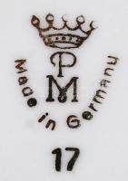 Martinroda német porcelán dobozka, matricás, jelzett, hibátlan, 6x8 cm