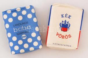 cca 1970-80 Eredeti, bontatlan, Kék-Vörös,és Baba szappanok / Original vintage soaps