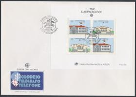 1990 Europa CEPT, postai intézmények blokk Mi 11 FDC-n