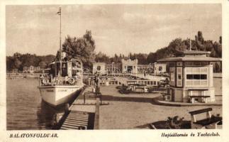 Balatonföldvár, hajóállomás és yachtclub, SS Csobánc