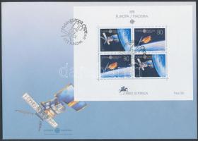 1991 Europa CEPT, Űrkutatás blokk Mi 12 FDC-n