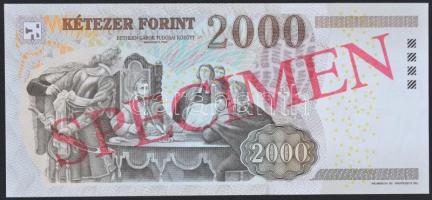 2010. 2000Ft piros "MINTA / SPECIMEN" felülnyomással "CA 0000072" sorozat- és so...