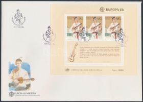 Europa CEPT, zene blokk FDC-n, Europa CEPT: Music block on FDC