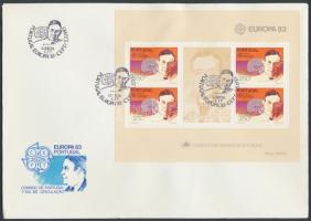 Europa CEPT, major works block on FDC, Europa CEPT, jelentős alkotások blokk FDC-n