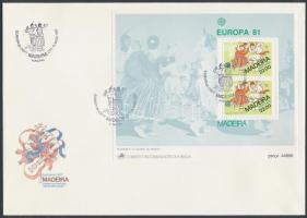 Europa CEPT, Folklore block on FDC, Europa CEPT, Folklór blokk FDC-n