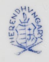 Herendi Viktória mintás hosszúkás mini váza, kézzel festett, hibátlan, jelzett, m: 9 cm