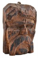 Faragott fa szobor / Carved wooden statue 24 cm