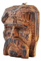 Faragott fa szobor / Carved wooden statue 24 cm