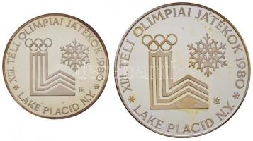 1980. 200Ft Ag + 500Ft Ag "Téli Olimpia - Lake Placid" piefort pár! T:PP kis oxidáció, eny...