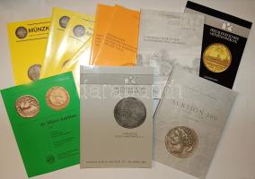 17db numizmatikai aukciós katalógus Németországból, főleg a 2000-es évekből