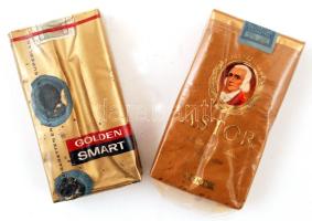 Astor, Golden smart 2 doboz régi bontatlan cigaretta / 2 vintage boxes of cigarettes