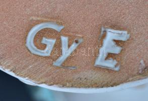 Győrbíró Enikő (1932-1999): Kisasszony. Festett kerámia váza, jelzett, hibátlan, m:15 cm