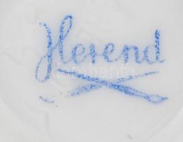 Herendi virágmintás lábas mini kaspó, kézzel festett, hibátlan, jelzett, m: 7,5 cm