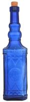 XX. sz eleje: Kék szakított boros palack / Vintage glass 30 cm