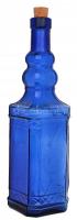 XX. sz eleje: Kék szakított boros palack / Vintage glass 30 cm