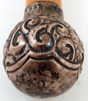 XX. sz eleje: Ezüst gombos esernyő nyél / Silver ornamented umbrella handle 20 cm