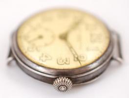 Tissot &Fils Locle ezüst karóra, Ag, br.:24gr.,  mechanikus, díszes felhúzókoronával, működik, d...