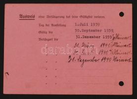 1939 Berlin, Üzem működési engedélye /
certificate