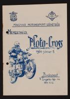 1960 Bp.V., Magyar Motorsport Szövetség Nemzetközi Moto-Cross versenyének leírása és szabályzata magyar és német nyelven, 15p