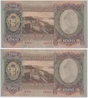 1943. 1000P (2x) sorszámkövetők, papírránccal T:I