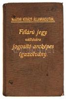 1915 Debrecen, A Magyar Királyi Államvasutak által polgári iskolai igazgató részére kiállított, félá...