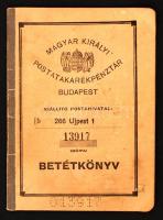 1937 Bp., Magyar Királyi Postatakarékpénztár betétkönyve