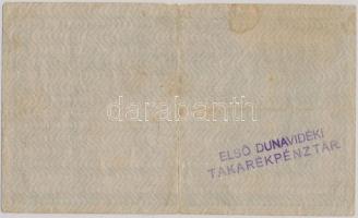 1918. 200K "A 2047", hullámos hátlappal, "Első Dunavidéki Takarékpénztár" felülb...