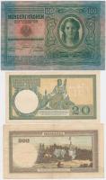 Románia 1941. 500L + 1947. 20L + Magyarország 1912. 100K román bélyeggel és felülbélyegzéssel T:III
...