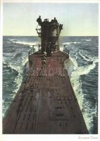 12 db német hadihajós képeslapok / 12 motive cards, warships