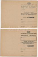 Budapest 1940. 10f "Cukorjegy" (2x) T:I-,II