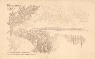 21 db RÉGI főként katonai témájú motívum lapok, vegyes minőségű / 21 old motive cards, mainly soldie...