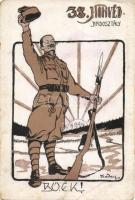 15 db RÉGI katonai témájú motívum lap, vegyes minőségű / 15 old motive cards, soldiers, mixed qualit...