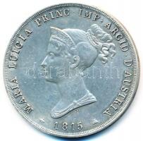 Olasz államok/Párma 1815. 5L Ag "Mária Lujza" utánveret, jelzett Ag eredeti tokban tanúsít...