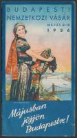 1936 &quot;Májusban jöjjön Budapestre!&quot; A Budapesti Nemzetközi Vásár Budapestet népszerűsítő prospektusa